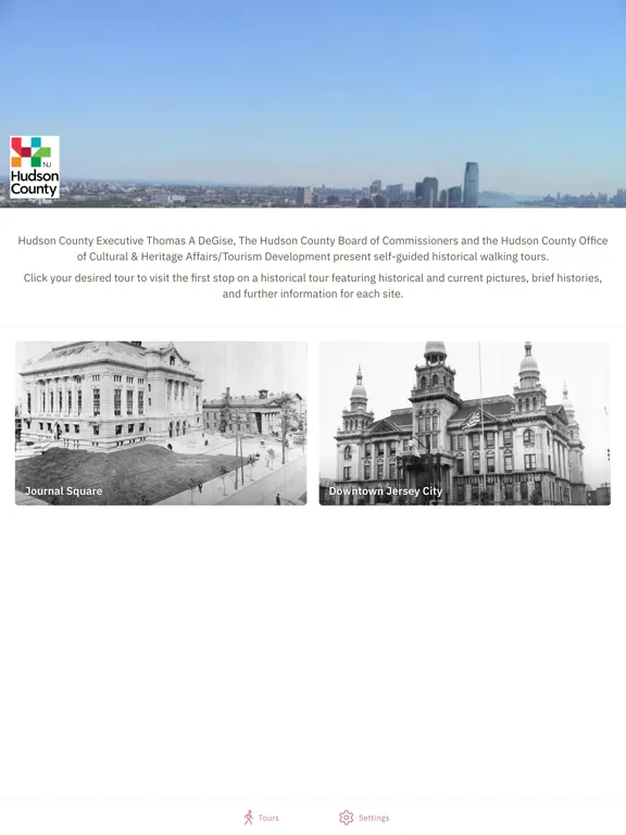 Ảnh chụp màn hình của Hudson County Walking Tours iPad 