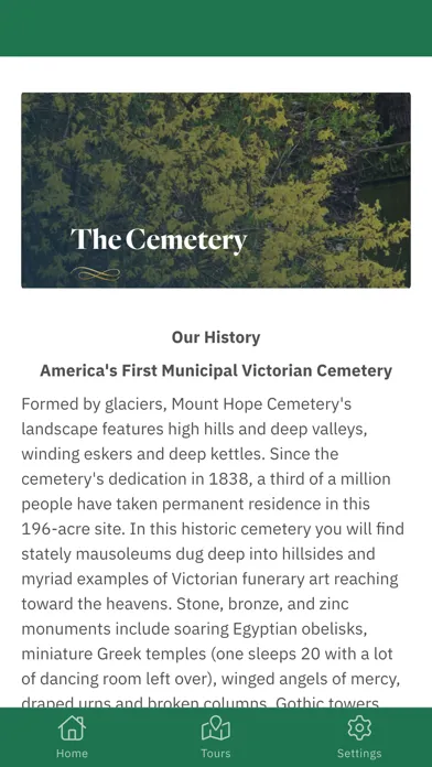 Capturas de pantalla de Friends of Mount Hope Cemetery