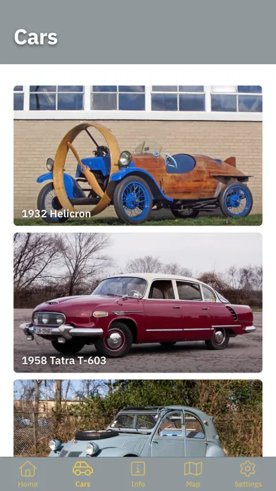 Screenshot di Lane Motor Museum Mobile App