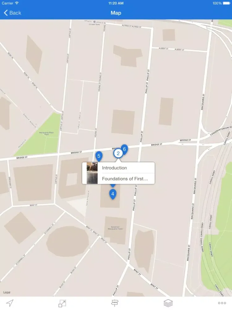 Capturas de tela do UTS Ideas in History iPad 