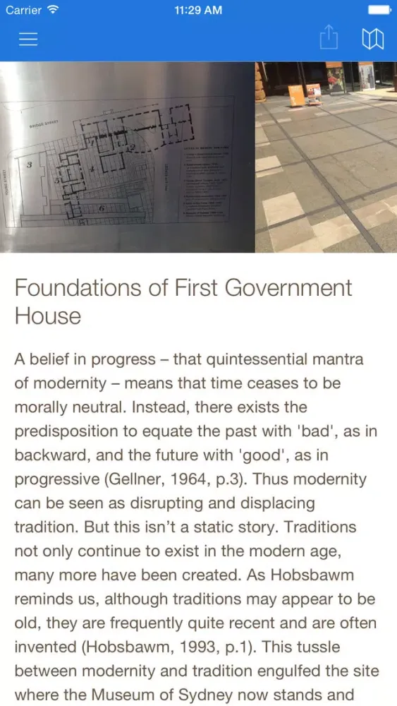 Capturas de tela do UTS Ideas in History