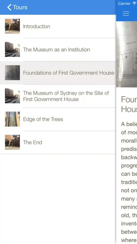 Capturas de tela do UTS Ideas in History