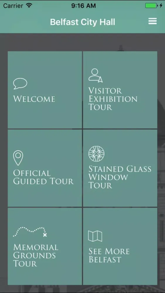 ภาพหน้าจอของ Belfast City Hall Visitor App