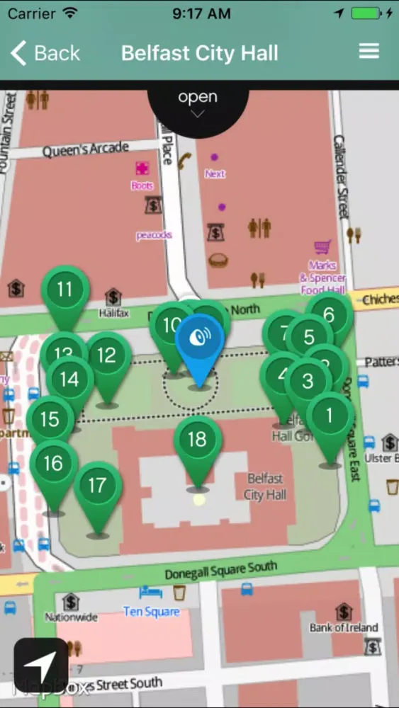 ภาพหน้าจอของ Belfast City Hall Visitor App