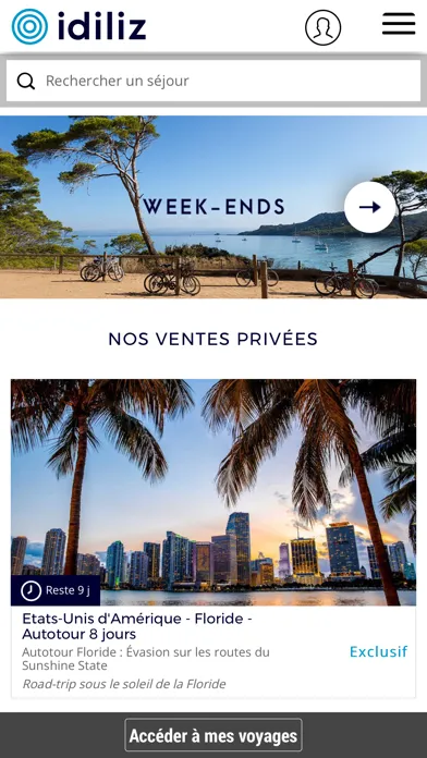Capturas de tela do Idiliz beaux voyages, bon prix