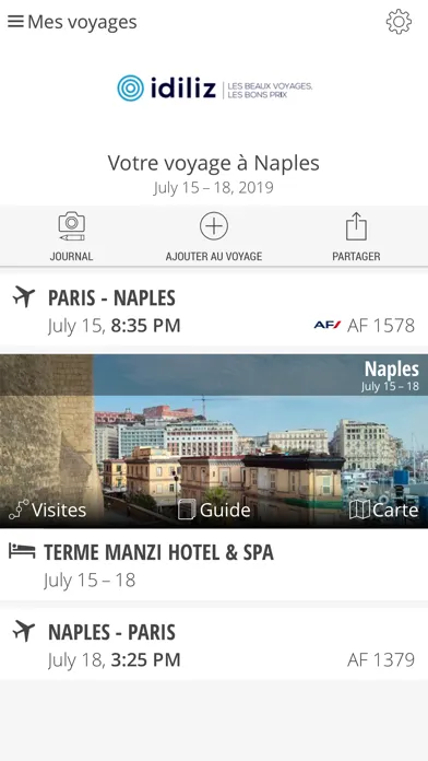 Capturas de tela do Idiliz beaux voyages, bon prix