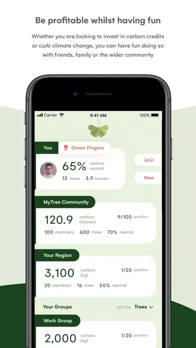 ภาพหน้าจอของ MyTree App