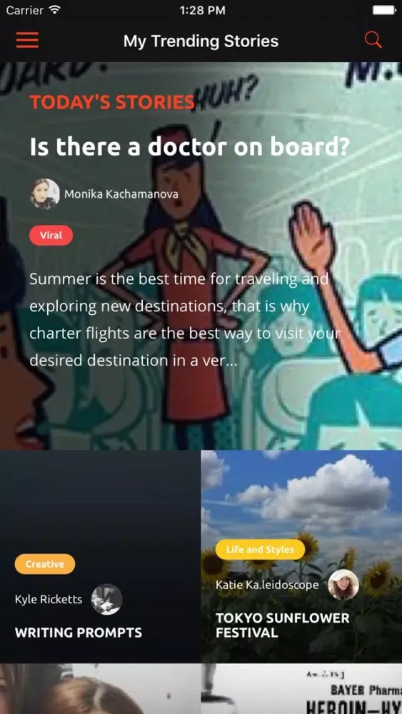 Ảnh chụp màn hình của My Trending Stories