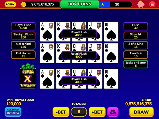 MyVegas Video Poker iPad 应用截图