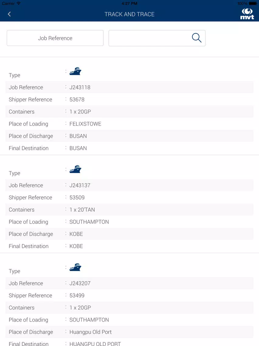 MVT Mobile iPad  স্ক্রিনশট