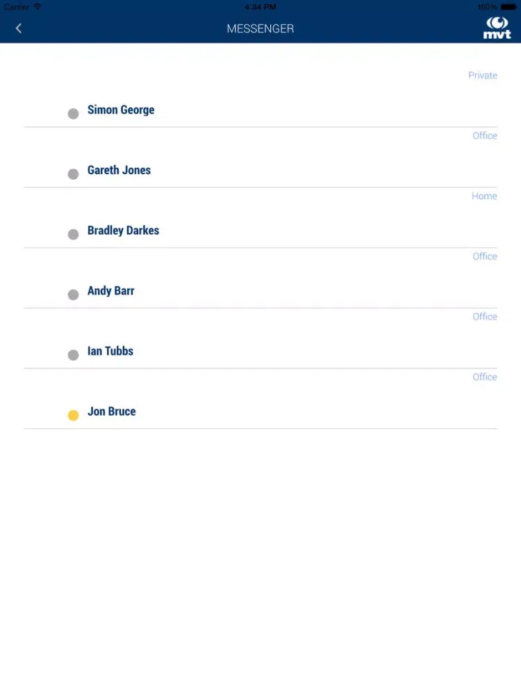 MVT Mobile iPad  스크린샷