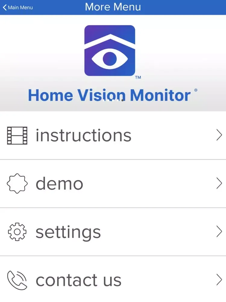 Home Vision Monitor® iPad  스크린샷