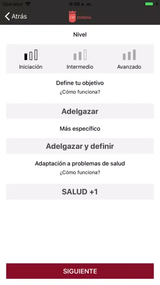 Capturas de pantalla de CTP Entrena