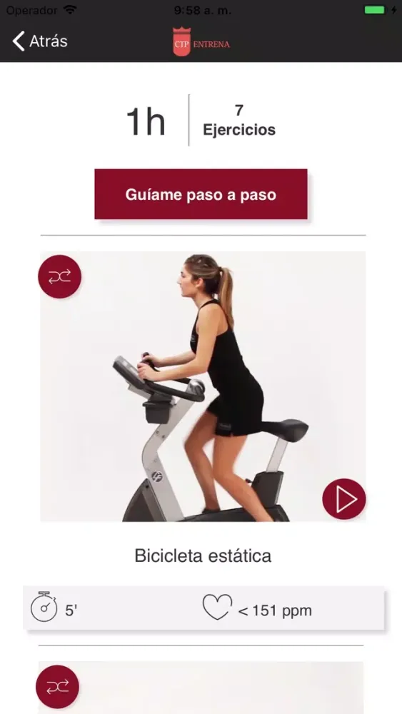 Capturas de pantalla de CTP Entrena