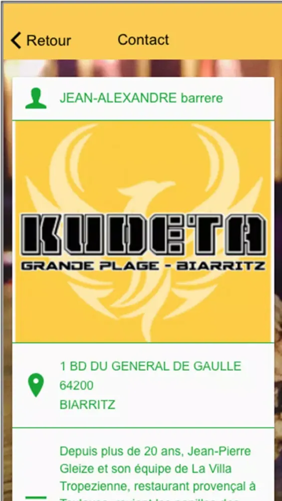 Zrzuty ekranu KUDETA BIARRITZ