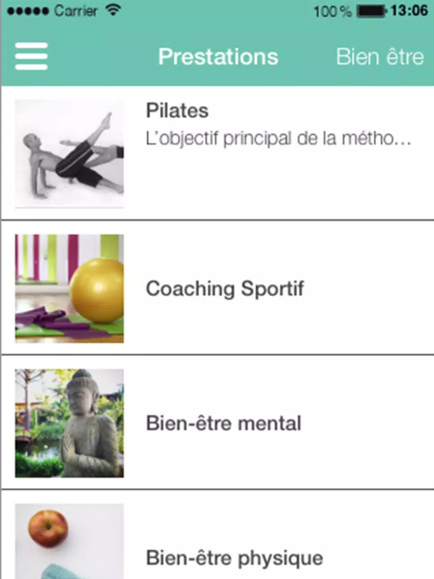 Tangkapan skrin Coach'fit Pilates by Philippe iPad 