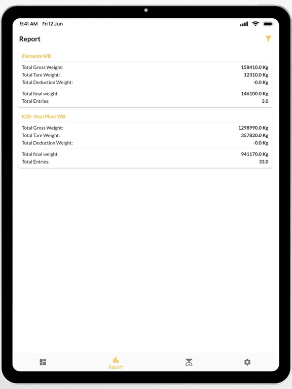 Myweigh Bridge iPad  스크린샷