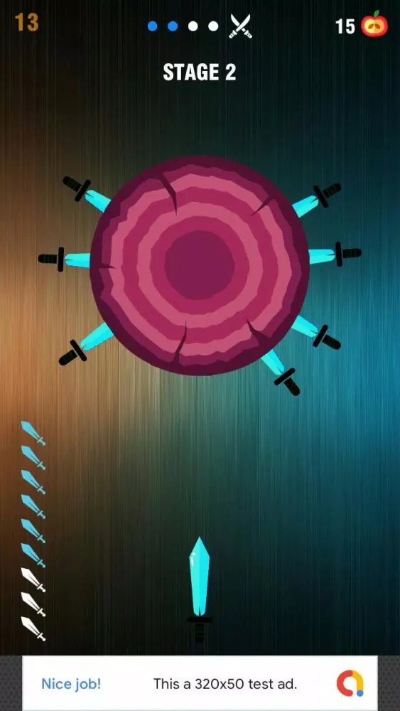 Captures d'écran de Power Knife Throw Hit