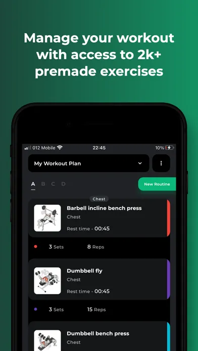 My Workout Plan Daily Tracker Screenshots
