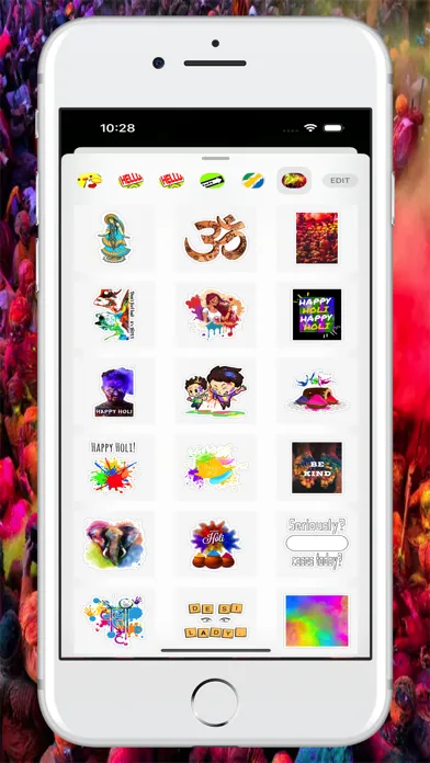 Ảnh chụp màn hình của Holi Sticker