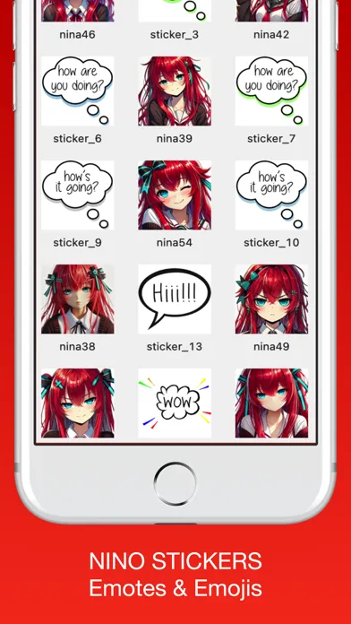 Nino Stickers & Emotes स्क्रीनशॉट