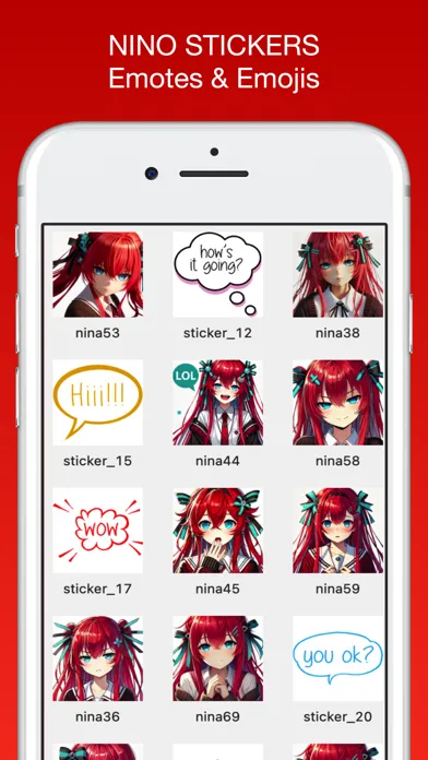 Nino Stickers & Emotes स्क्रीनशॉट
