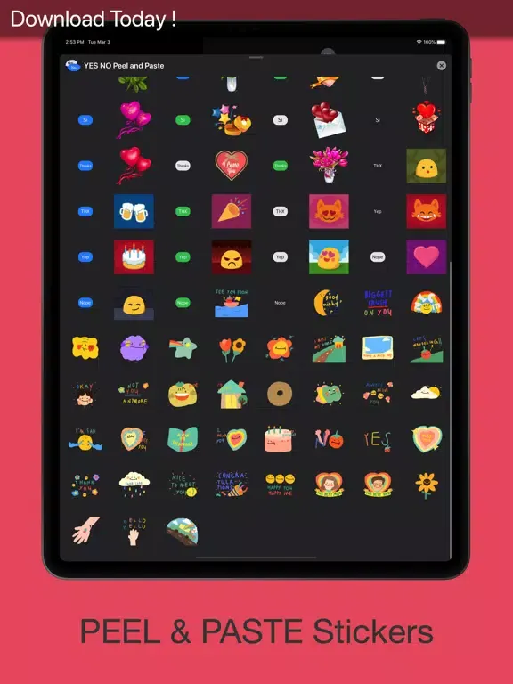 YES NO Peel and Paste iPad  Screenshots