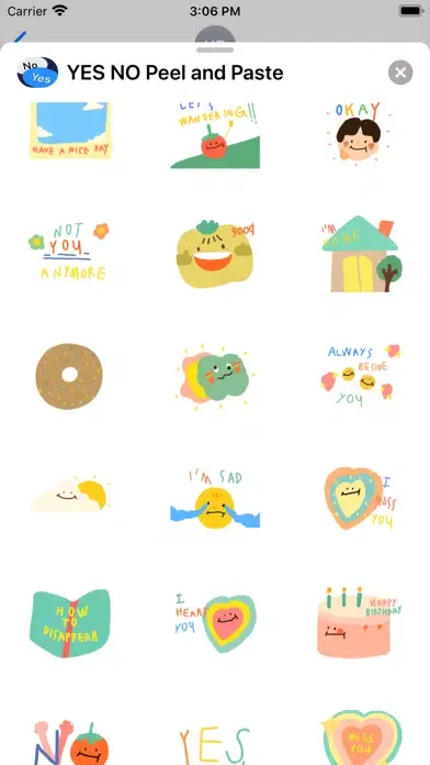 YES NO Peel and Paste Screenshots