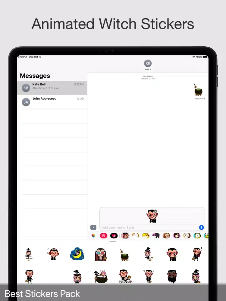 Скриншоты Animated Witch Stickers iPad 