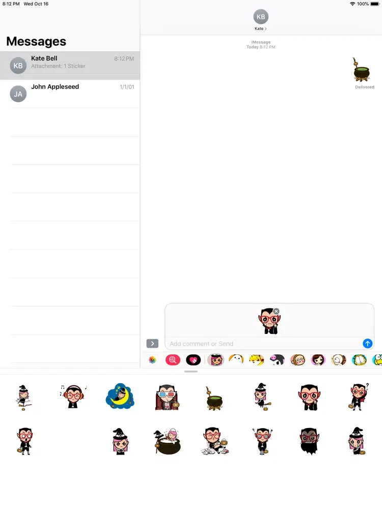 Скриншоты Animated Witch Stickers iPad 