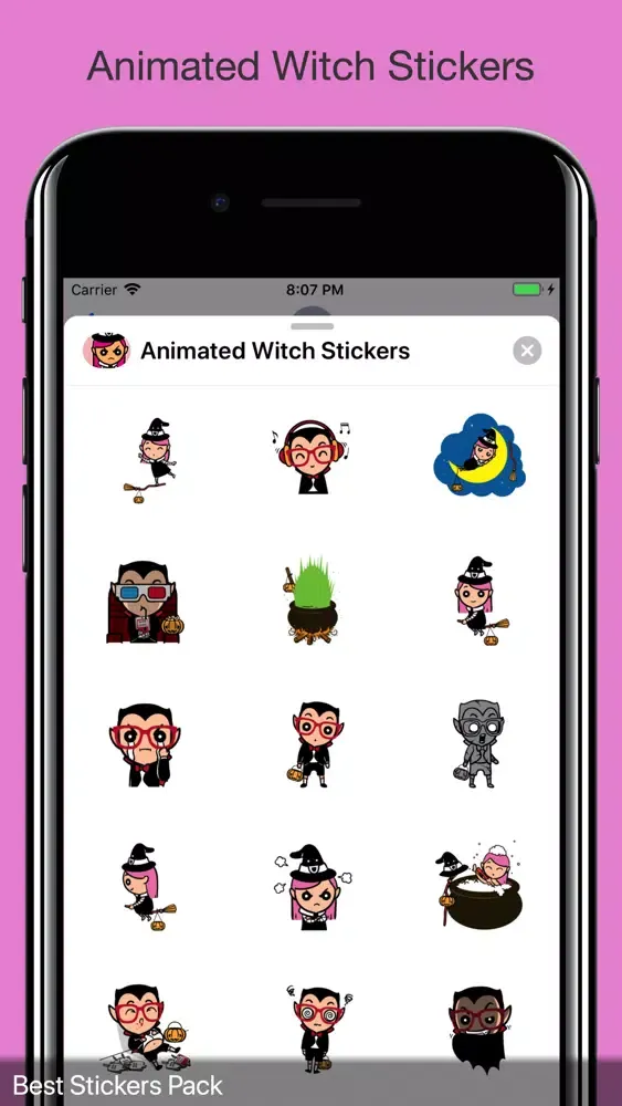 Скриншоты Animated Witch Stickers