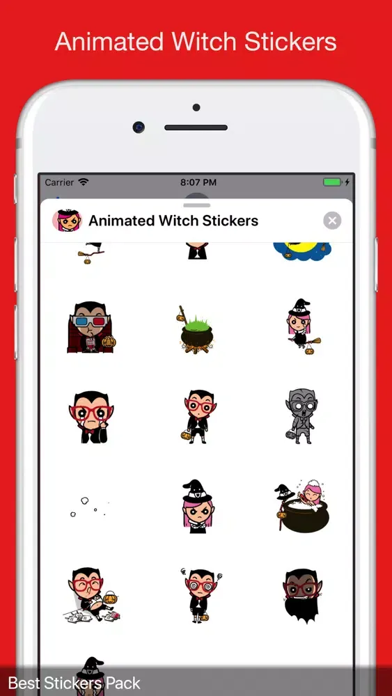 Скриншоты Animated Witch Stickers