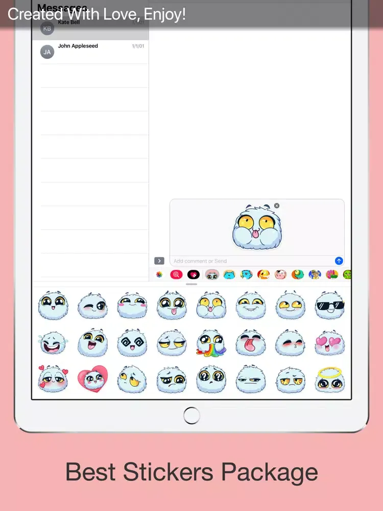 Fluffy Stickers Pack iPad 应用截图