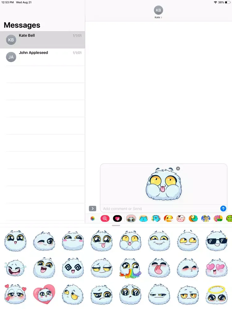 Fluffy Stickers Pack iPad 应用截图