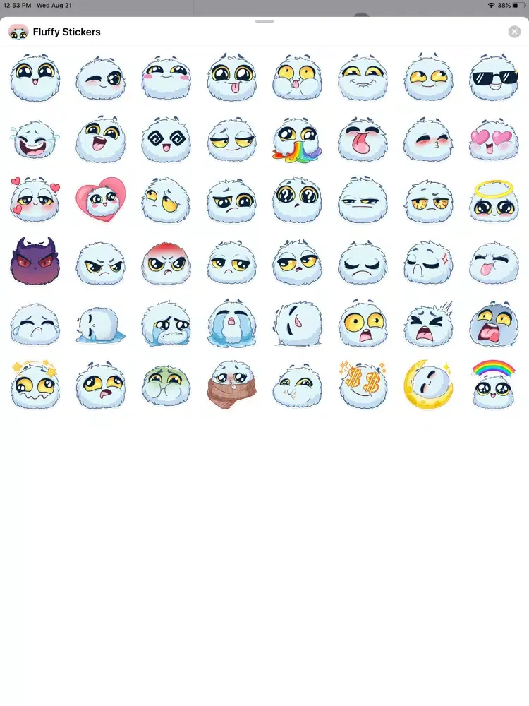 Fluffy Stickers Pack iPad 应用截图