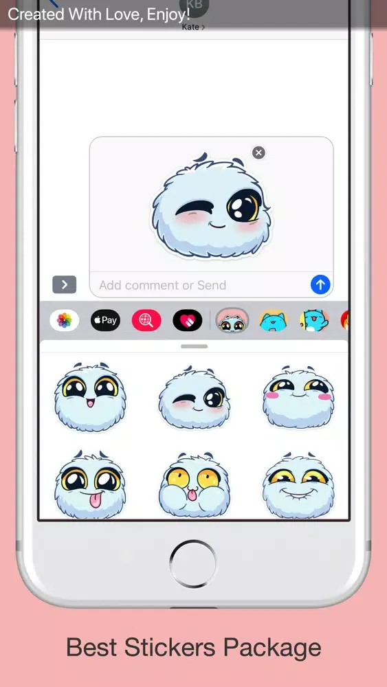 Fluffy Stickers Pack应用截图