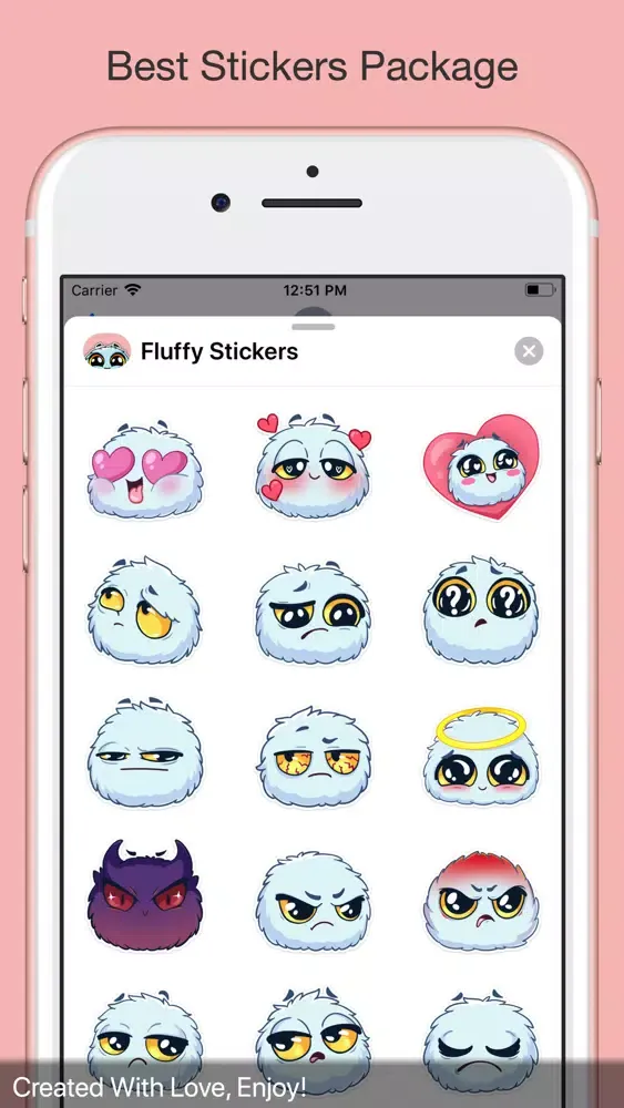 Fluffy Stickers Pack应用截图