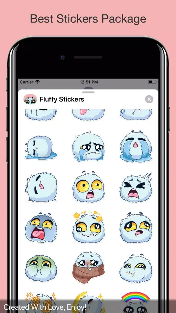 Fluffy Stickers Pack应用截图