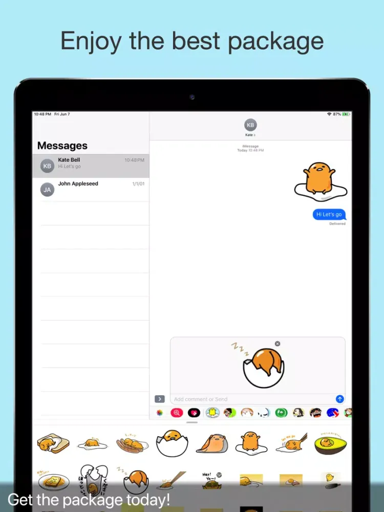 Скриншоты Gudetama Egg Animated Stickers iPad 