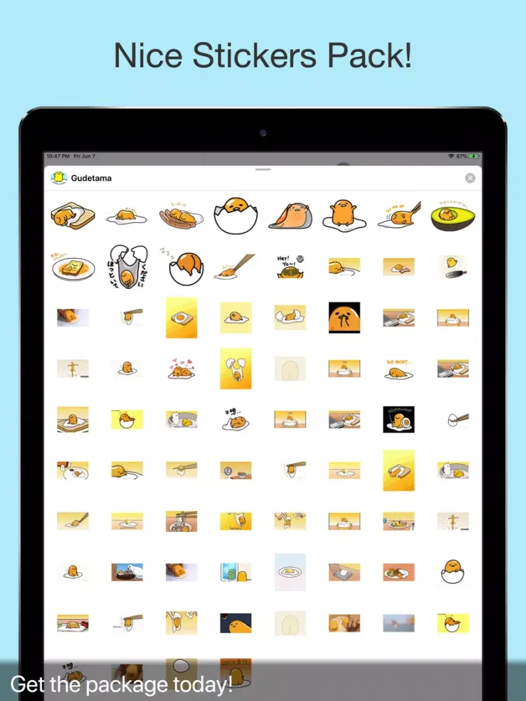 Скриншоты Gudetama Egg Animated Stickers iPad 