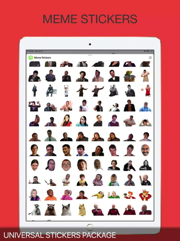 Captures d'écran de MEME Universal Stickers Pack iPad 