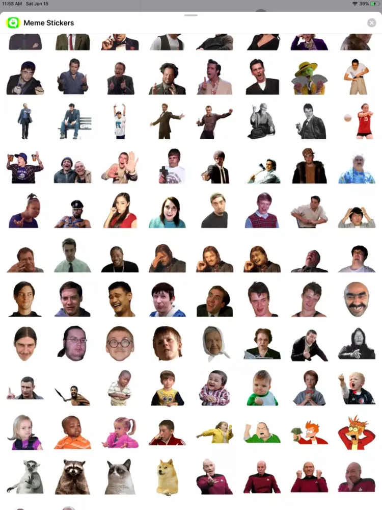 Captures d'écran de MEME Universal Stickers Pack iPad 