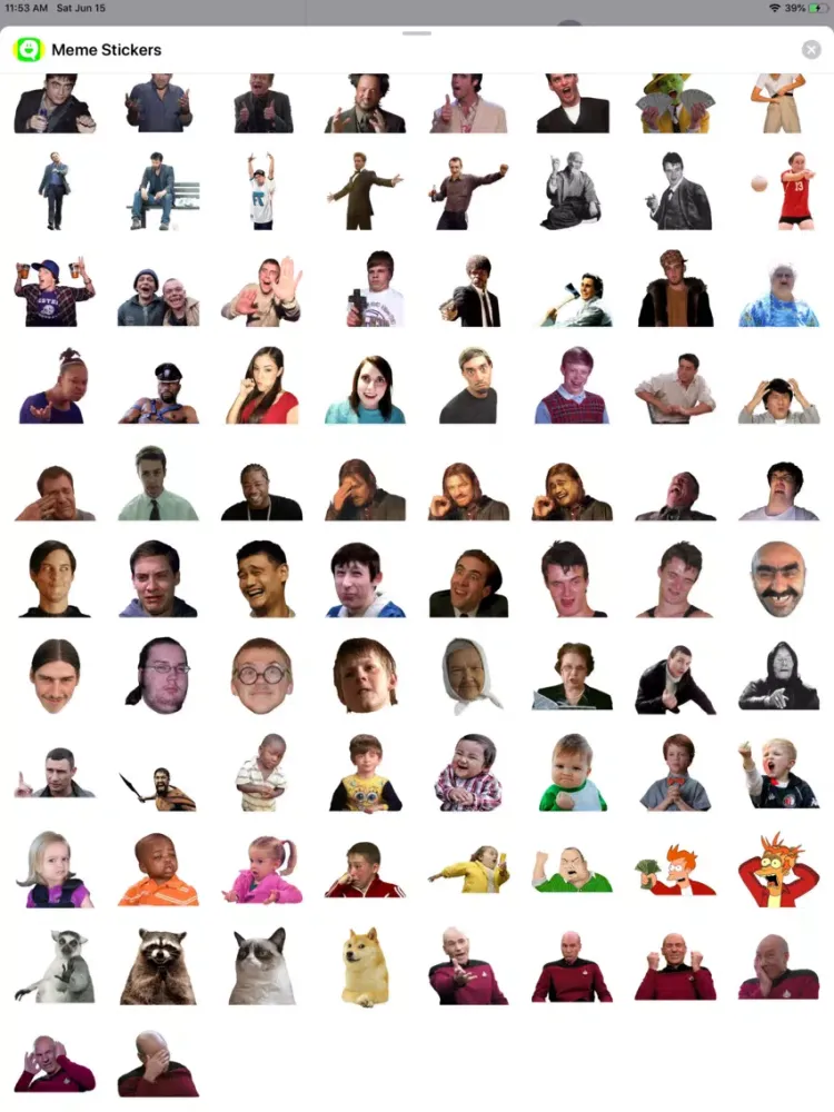Captures d'écran de MEME Universal Stickers Pack iPad 