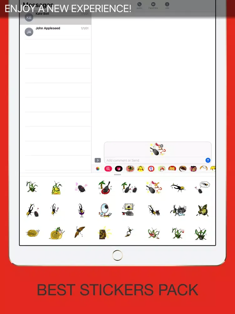 Capturas de tela do INSECTS Animal Stickers iPad 