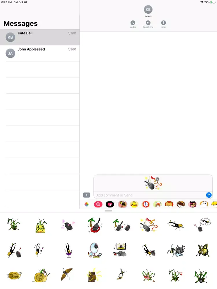 Capturas de tela do INSECTS Animal Stickers iPad 