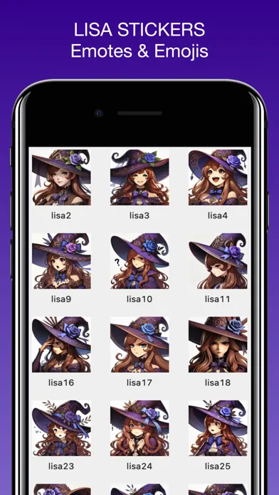 ภาพหน้าจอของ Lisa Emotes & Stickers