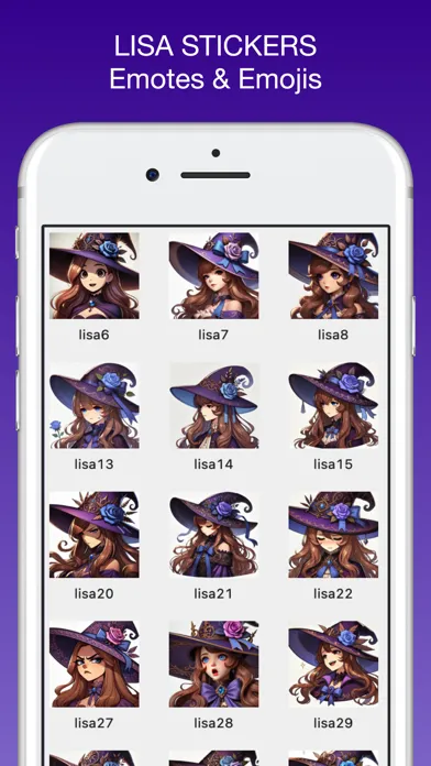 ภาพหน้าจอของ Lisa Emotes & Stickers
