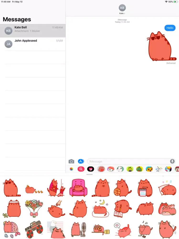 Red Pu Stickers iPad  スクリーンショット