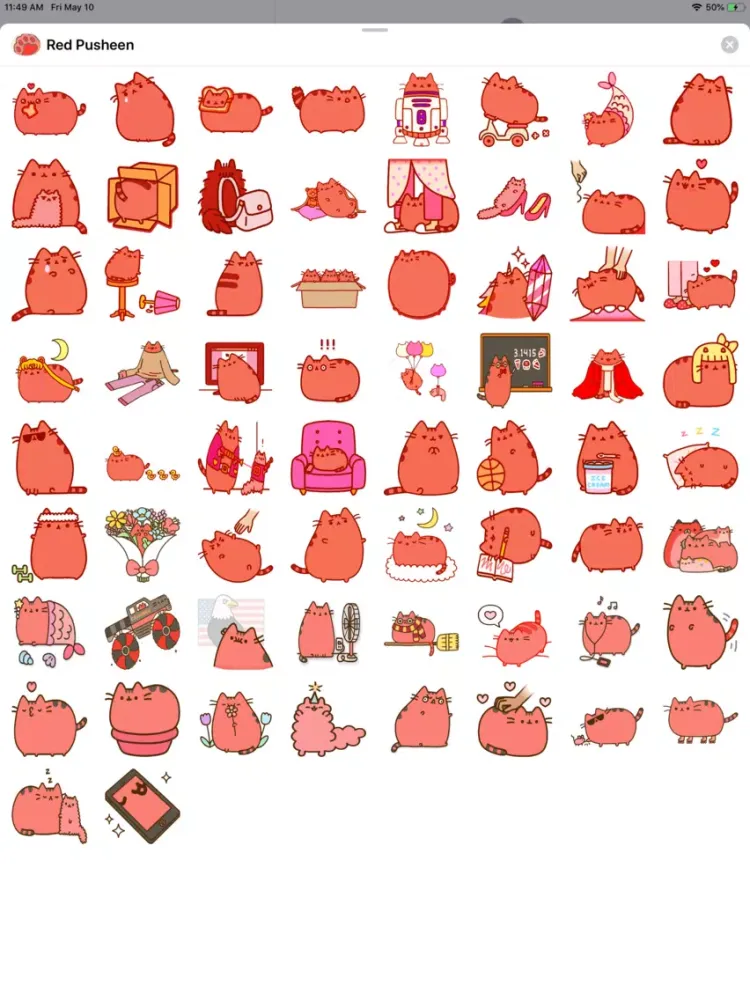 Red Pu Stickers iPad  スクリーンショット