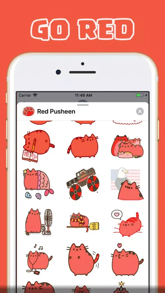 Red Pu Stickers スクリーンショット